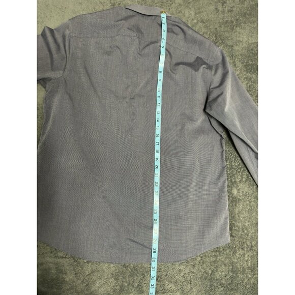 UNTUCKit Mens Shirt XL Blue Wrinkle Free LS Orville Button Up Cotton Collared - Picture 6 of 12